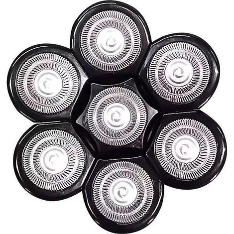tte Rasoir 7 Ttes Faciles Installer Rasoir Lectrique Flottant Barbe Tondeuse Cheveux Pratique Universel Double Anneau Lame Rasage Remplacement D (1/4)