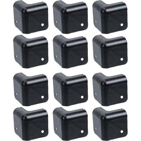 Cache d'angle de Haut-Parleur en Fer Noir, Lot de 12 Pièces Armoire et Boîte à Bijoux, Style Antique Unique, Usage en Menuiserie, Protection Pratique des Coins (1/5)