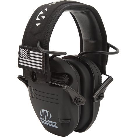 Casque antibruit avec rembourrage souple, pliable, pour une utilisation en extérieur, couleur noir (1/5)