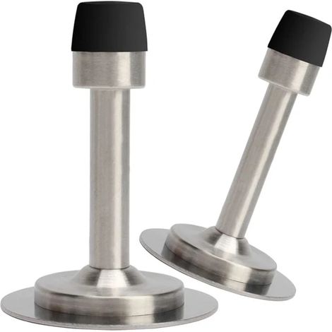 Butée de porte sans perçage ni fixation murale, butée de porte en acier inoxydable avec ruban adhésif 3M (lot de 2) - XS4 - yux (1/4)