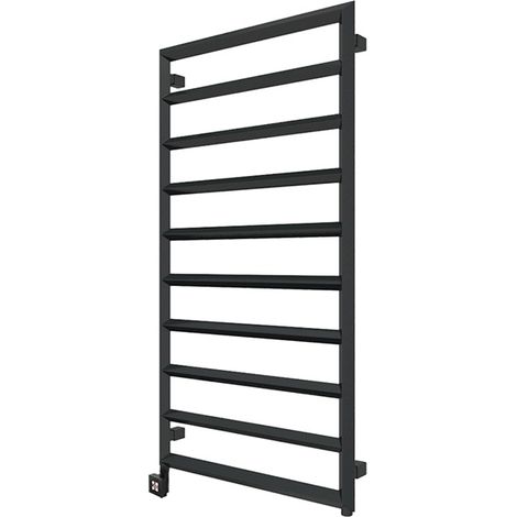 Sèche-serviette électrique noir de 1120mm de haut et 600mm de large - 500 Watt - DIA1120/600E1N