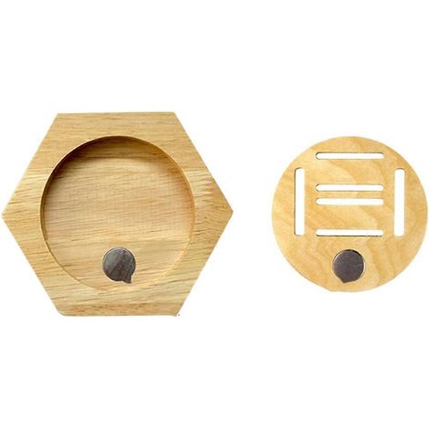Présentoir à médailles en bois, lot de 5, forme hexagonale alvéolée, pour le sport (1/5)