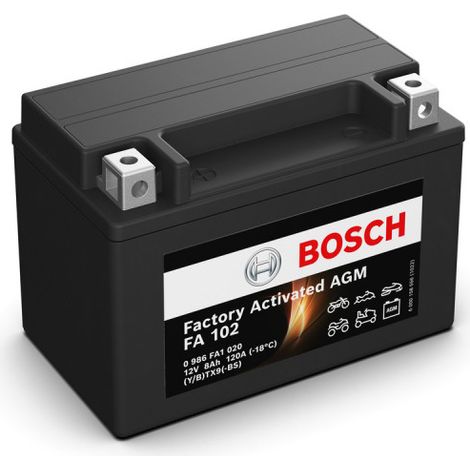 Bosch – Batterie moto 12V 8Ah 120A – Plomb étanche AGM – Sans entretien – Pour démarrage quad et scooter (1/4)