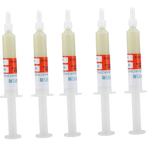 Ensemble de 5 tubes de pâte à polir diamantée, composé de rodage, pâte abrasive, aiguille W0.510000 (1/5)