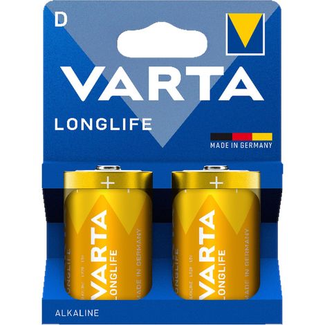 Pila alcalina Varta LL D LR20 para relojes de pared, juguetes y linternas (2 unidades) (1/2)