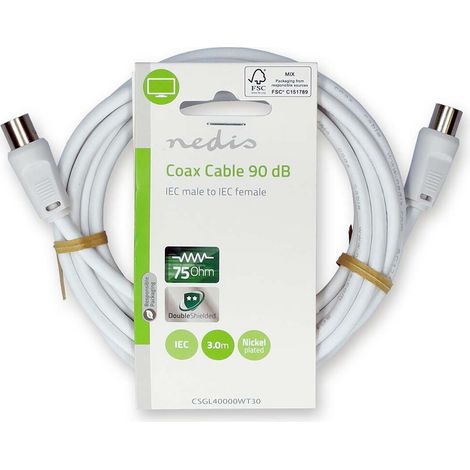 Nedis KOAXIALKABEL 75 OHM 3,0M (CSGL40000WT30 WS)