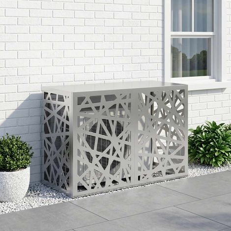 vidaXL Copertura per condizionatore d'aria Argento 90 x 40 x 60 cm