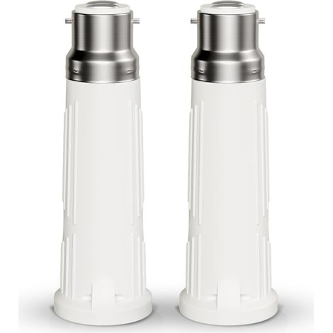 B22 to E27 Adapter, 9CM Socket Extender, B22 Socket to Standard Screw Converter for E27 Bulb, Max 200W 250V, Heat Resistant 180℃, Pack of 2 (1/5)