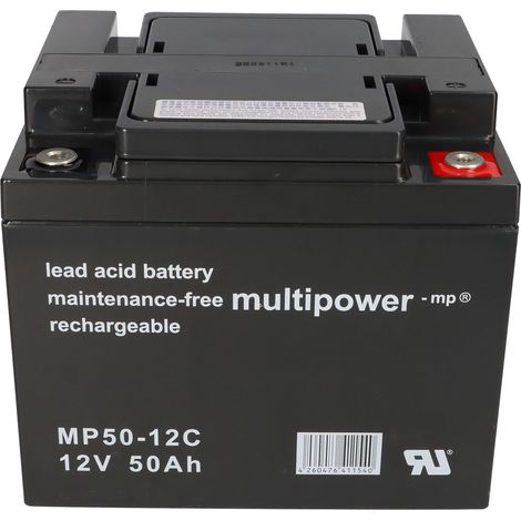Multipower MP50-12C AGM Zyklenakku 12V 50Ah – M6 (1/5)
