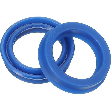 Radial Joint UN 16mm ID x 22mm OD x 5mm Width, 2 Pcs PU Oil Seal for Bearing Shaft Industrial Pumps Piston Cylinder, Blue (1/5)