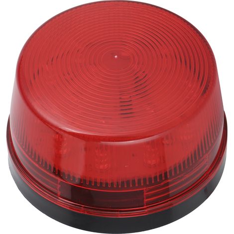 Feu de signalisation clignotant d'urgence à LED, adapté aux camping-cars, fourgons aménagés et camions, 12 V CC, lentille rouge. (1/5)