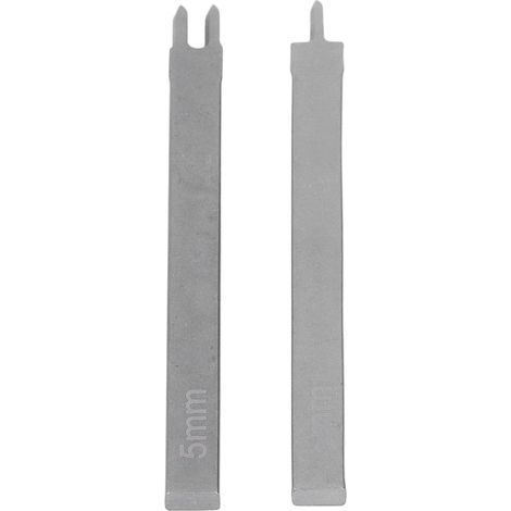 Set aus 2 weißen Stahl-Lederlochern 5 mm, 1 Zahn und 2 Zähne, Bastelbohrer für das Nähen von Stiefeln. (1/5)