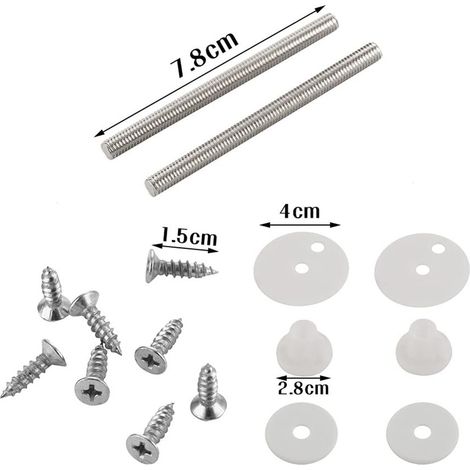 Charniere Abattant WC Fixations de Remplacement Charniere Abattant En Alliage De Zinc WC Siège Charnière pour bois Résine MDF Abattant WC (1/4)
