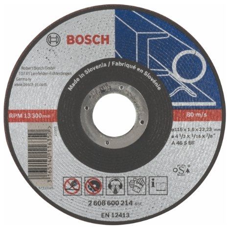 BOSCH Disque à tronçonner Droit - Métal - 115 mm - x 1 - 1.6 mm - 22,23 mm
