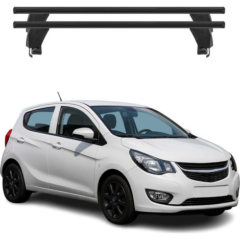 OMAC Dachträger Querträger Alu für Opel Karl 2015-2019 – Abschließbar – T-Nut – City-Crash-getestet – Max. 50 kg Schwarz (1/5)