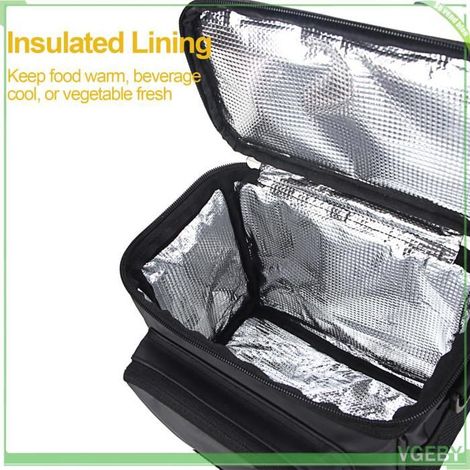 Sac isotherme pour guidon - FAFEICY - 22,5×11,5×18,5 cm - Doublure isolée - Pochette PVC tactile - Sangles fixation rapide (1/5)