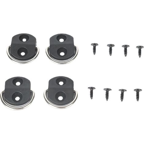 Anillas de amarre para remolque, 8 piezas, ganchos en D de tracción de acero inoxidable, con tornillos autorroscantes, pequeños y prácticos, adecuados para remolques, camiones y camping. (1/5)