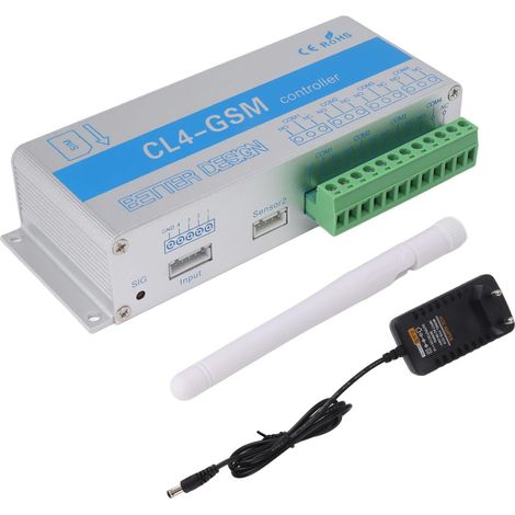 Contrôleur d'accès GSM, Relais Télécommandé par SMS et Appel  Contrôle à Distance, Protection IP30 Aluminium, Pour Garage Hangar Entrepôt (1/5)