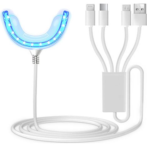 Lampe LED portable pour le blanchiment des dents, accélérateur de blanchiment doux pour la maison, noir, ensemble de 4 ports (1/5)