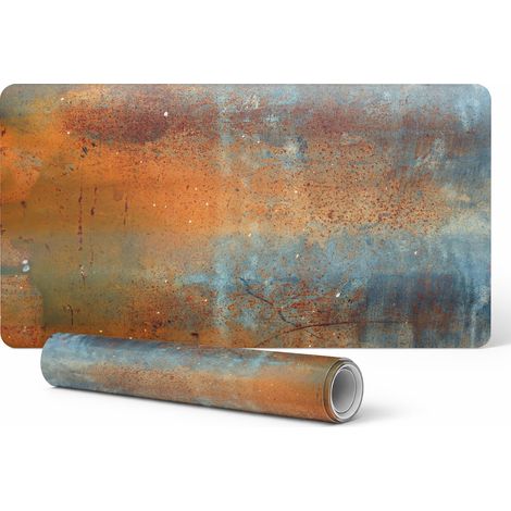 Tapete de juego duradero con textura de 贸xido y metal, 120x60 cm.