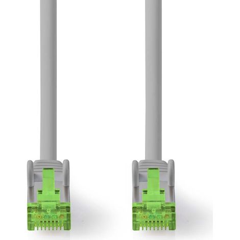 Cable de red Cat 8.1  S/FTP  RJ45 macho  RJ45 macho  15.0 m  Redondo  LSZH  Gris  Label