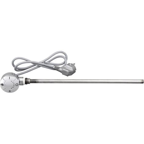 Aqualine - Tige de chauffage électrique avec thermostat, câble direct, 600W, chromé LT67446 (1/4)
