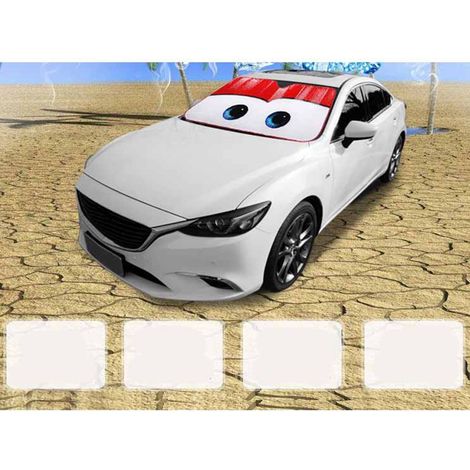 Pare-soleil de voiture à motif dessin animé, protection solaire estivale, rideau isolant thermique, panneau pare-soleil, rouge, 130 x 70 cm (pas d'échantillon disponible, fabrication sur commande uniq (1/5)