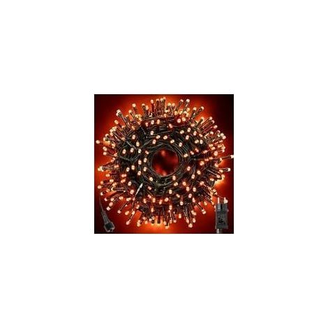 Guirlande Led - 20 M - 200 Led Orange - Étanche Ip66 - 8 Modes D'éclairage Avec Mémoire - Pour Décoration Intérieure Et Extérieure - 1 Pièce (1/5)