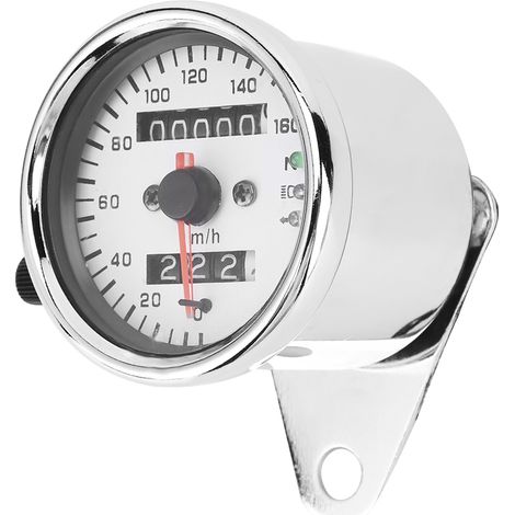 Motorcycle Metter Metweter Breeder Gauge Turn Signal Signal indicateur Vintage Steel 12V. (1/5)