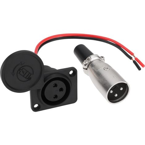 Câble de Charge XLR Femelle 3 Broches Et Connecteur Mâle pour Scooter électrique Et Fauteuil Roulant (1/5)