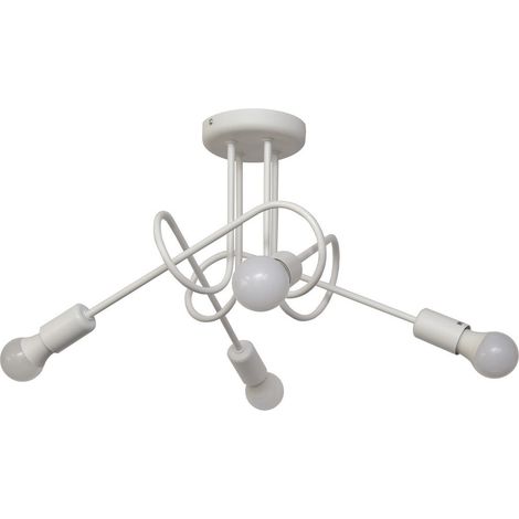 Helam OXFORD Plafonnier Semi-Encastré Multi Bras Blanc 44cm