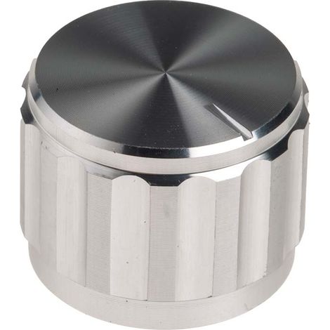 Bouton de potentiomètre RS PRO, Axe de 6.4mm, Diamètre de 20mm, Vis sans tête ( Prix pour 1 )