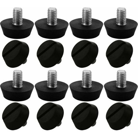 16pcs Pieds de Meubles Réglables Nivellement Patin Base Jambe Pied de Table Chaise Ajustables Protection Sol M6 x 10 x 20mm-LIAIKI (1/5)