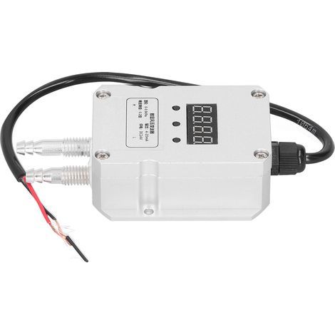 Differenzdrucktransmitter 0–0,5 kPa, Digitalanzeige, Winderkennung, Silber, 4–20 mA, 24 V DC