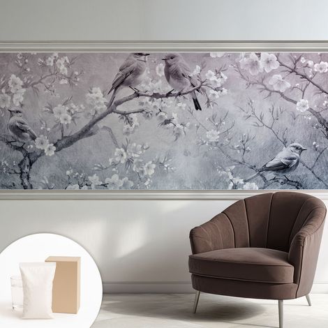 Carta Da Parati - Murale Alla Moda Decorazione - Camera Da Letto - Con Colla Gratuita Natura sottile 250x104 cm (1/5)