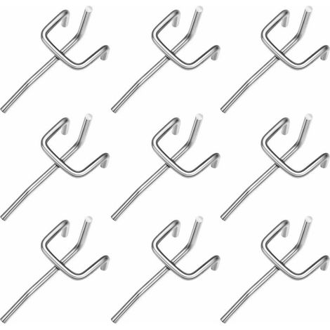 VURAHOME - 50 Pcs Pegboard Crochets Métal Pegboard Crochets Pegboard Accessoires Garage Crochets Outil Organisation, (1/5)