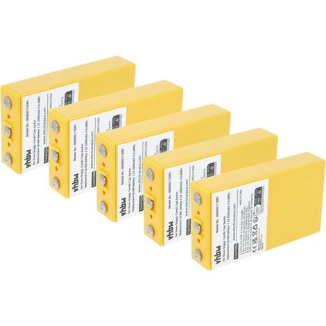 vhbw 5x Akku kompatibel mit Itowa Combi Caja Spohn, Boggy Industrie-Funkfernsteuerung Fernbedienung (2000 mAh, 7,2 V, NiMH)