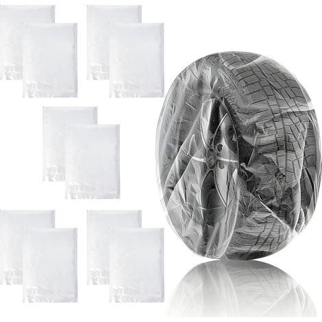 10 sacs de protection pour pneus, sacs transparents pour pneus adaptés aux pneus de 14-16 pouces, sacs de protection pour pneus réutilisables, housse de protection pour pneus étanche, housse de (1/5)