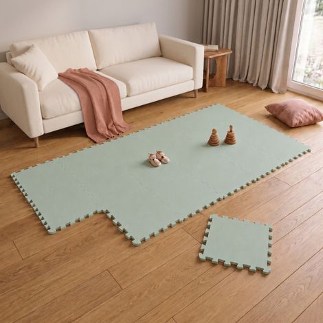 18 Pezzi Tappeto Gioco Bambini - 30x30 Tappetti Giochi Neonati - Tappeto di Gomma