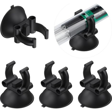 20 Pièces Ventouses pour Chauffage d'Aquarium De 3,3 Cm avec Pinces De 2,4 cm Clamps De Fixation pour Canne Chauffante Standard Noire pour Aquariums (Pas pour Les Tubes De Ligne Aérienne)