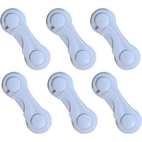 6Pièces Enfant Bloc Porte Securite BéBé, Protection Bebe pour Placard Armoires, Tiroirs, Fours, Réfrigérateurs, Adhésif Fort sans Perçage (1/5)