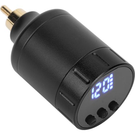 Alimentation sans fil pour machine à tatouer, tension réglable, batterie lithium 1500 mAh, connecteur RCA (1/5)