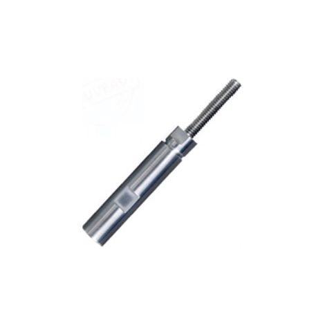 [QUALITE FRANCAISE] - Fixation tendeur mâle avec tige fileté pas à gauche M6 pour câble Ø4mm - Longueur 44mm - À visser - Inox 316