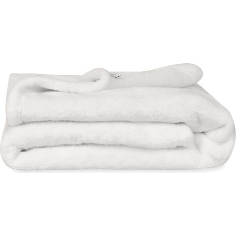 Bono Babydecke 75x100 Glatt Weich Flauschig Weiß (1/5)