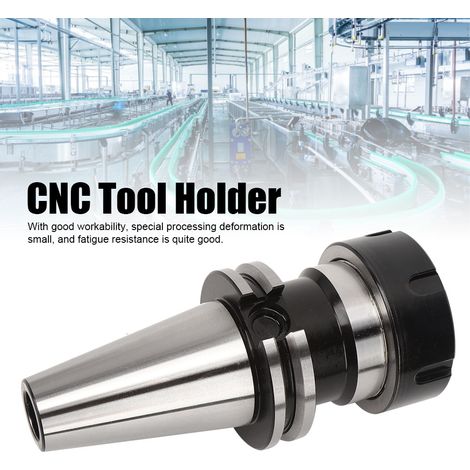 Porte-outil CAT40-ER40-80 pour usinage CNC de précision, accessoire mandrin à pince, pièces mécaniques (1/5)