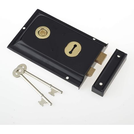 Yale Locks 60334305078 P334 Rim Lock Black Finish 156 x 104mm Visi YALP334BK (1/2)