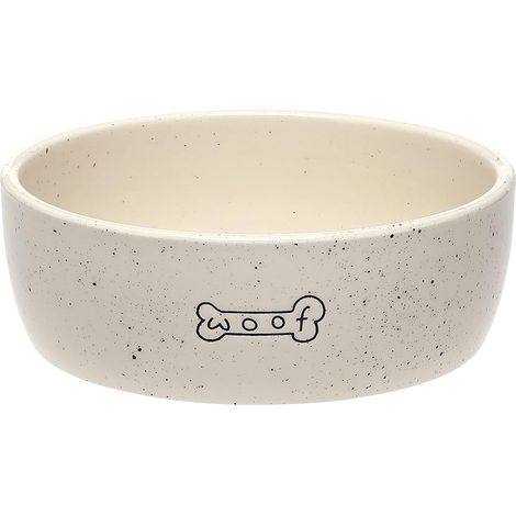 Pearhead Woof Keramik-Hundenapf, Fassungsvermögen 3 Tassen, mittelgroßer Wasser- und Futternapf, mikrowellen- und spülmaschinengeeignet (1/5)