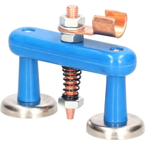 Support de soudage magnétique bleu robuste et durable à forte aspiration, utilisation pratique, tête d'aimant de soudage (1/5)