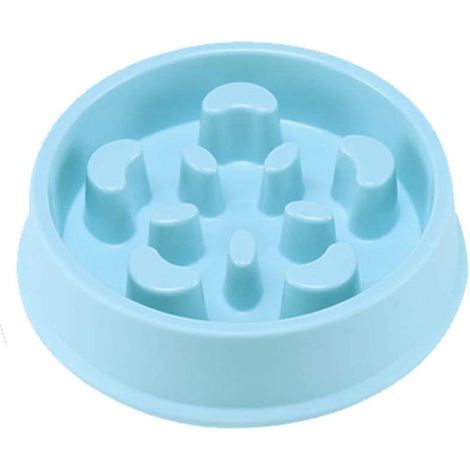 Alimentation lente pour chiens, bol pour chiens à alimentation lente, bol à alimentation lente pour chiens de petite taille moyenne et animal,bol chien antidérapant (bleu) (1/4)