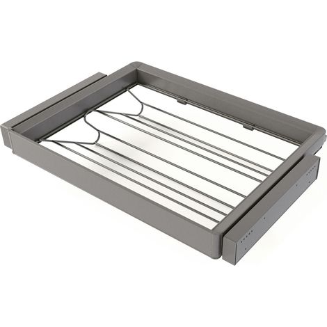 Emuca Satz aus Schuhschublade und ahmen für Schrank Quartz, mit Soft-Close- und Vollauszugsschienen, Modul 70 cm, Titan-Oberfläche (1/5)